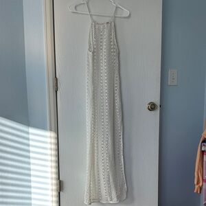 Lulu's Ivory Crochet Maxi Dress